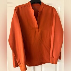 FIGS Auburn Rafaela Long Sleeve Scrub Top